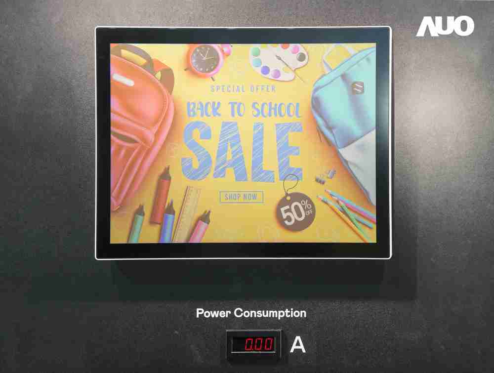 z6尊龙展示胆固醇液晶超低耗能户外全彩显示器，，ChLC（胆固醇液晶）以双稳态技术使静态显示零功耗，，具省电、、、、高彩度、、环保的特性，，还整合软硬件系统解决方案，，，可透过单一云端平台管理